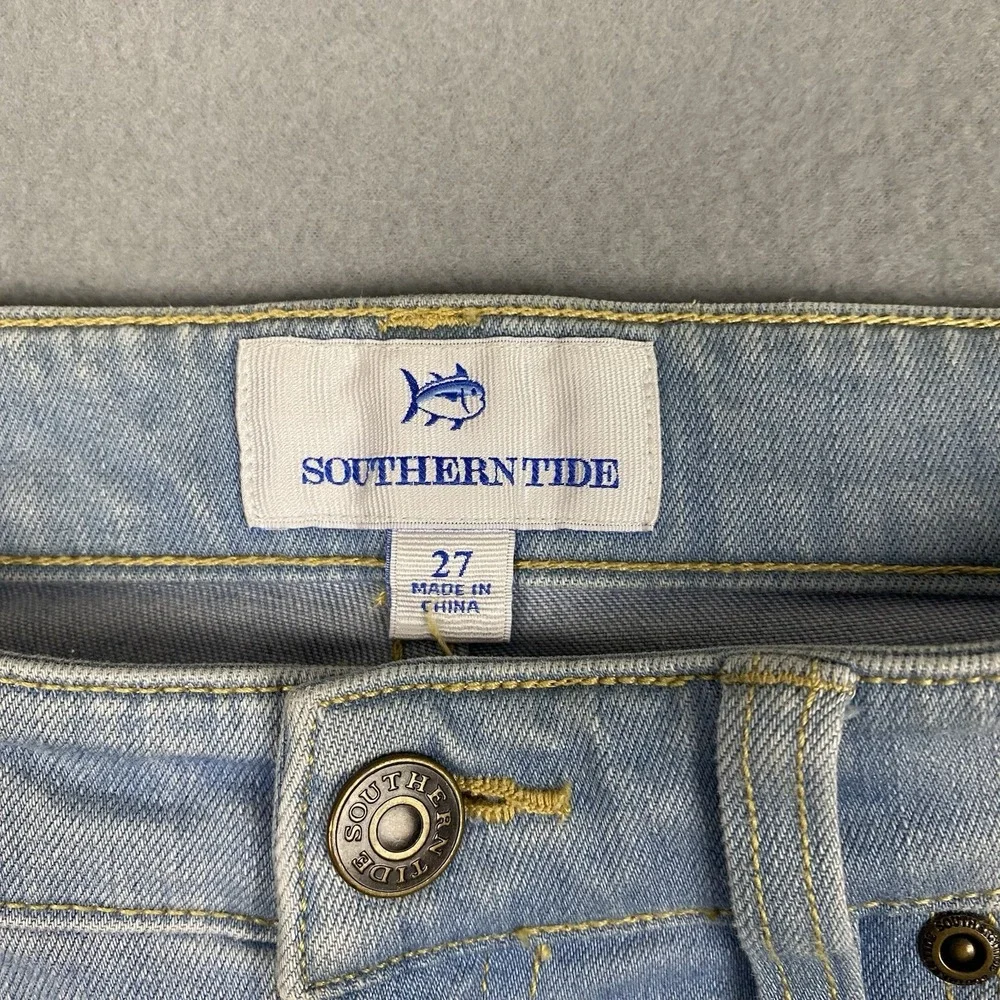 Southern Tide Skinny Stretch Light Wash Denim Jeans Womens 27‎ Light Blue